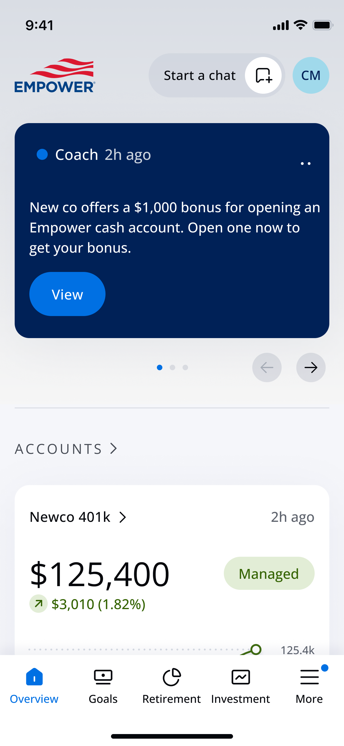 AI recommendation card