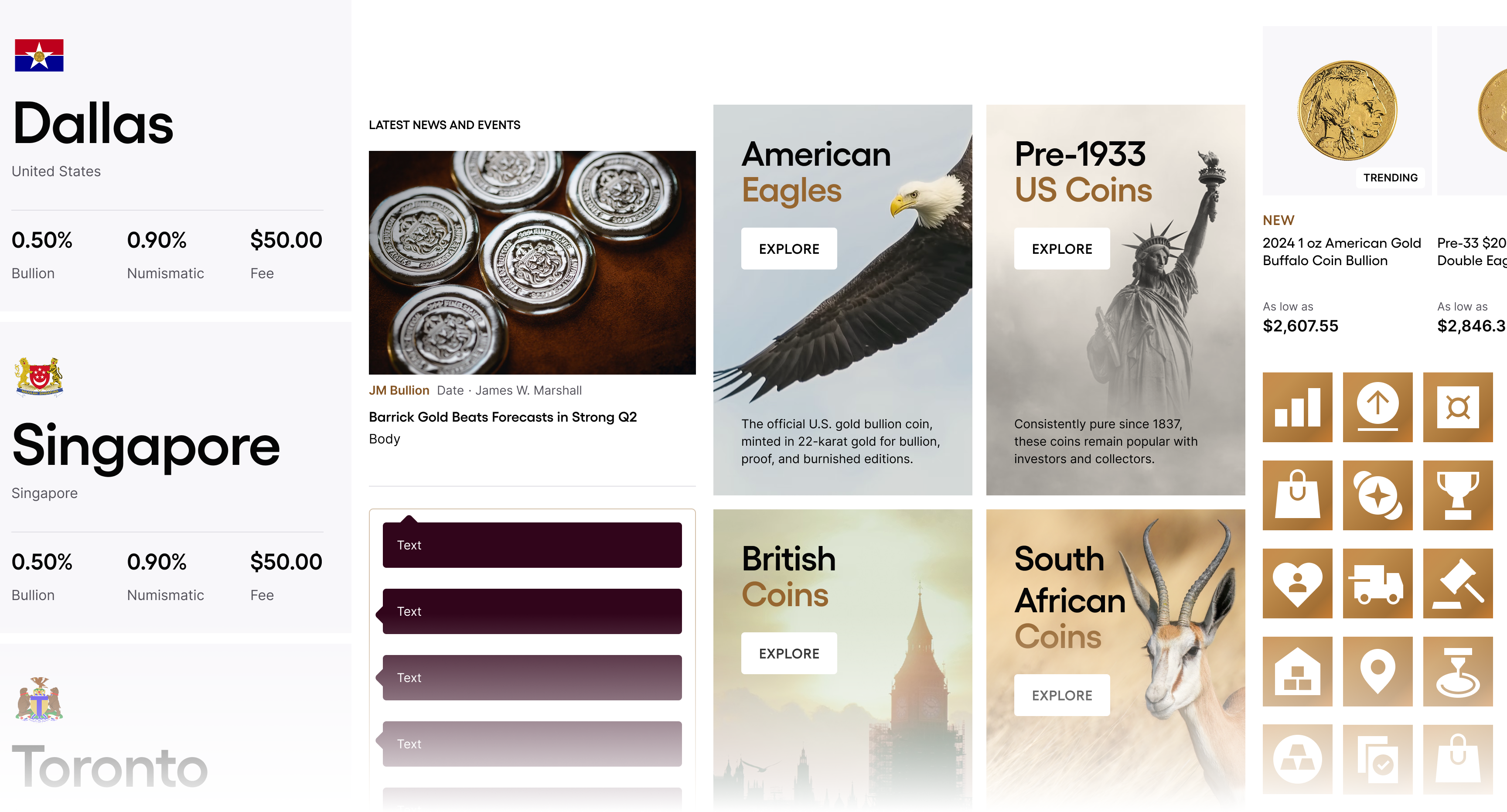 Gold.com UI library